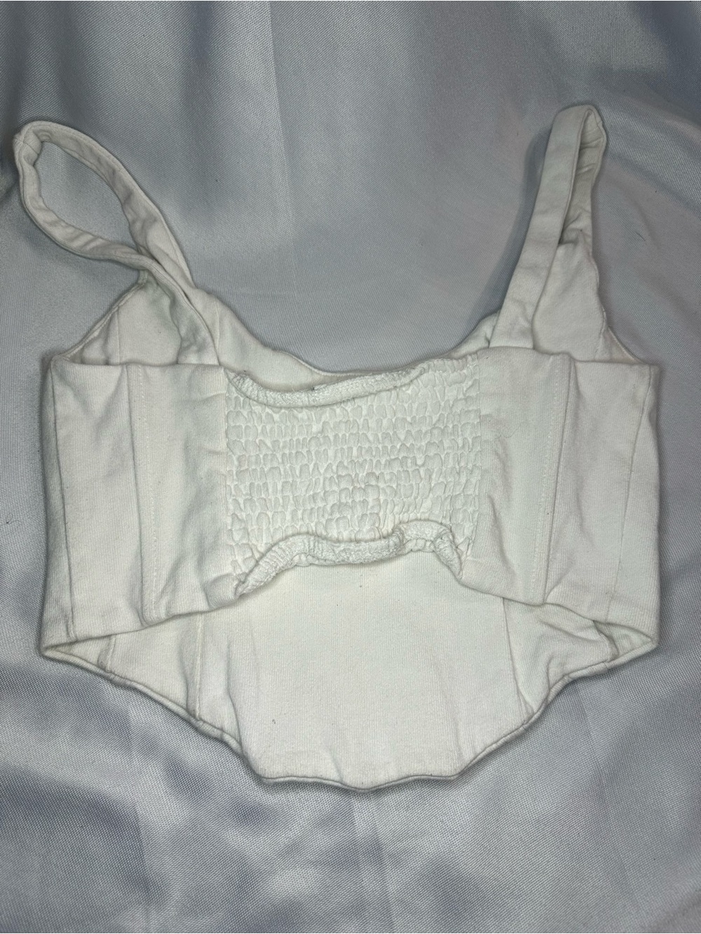 Brock Collection x H&M Cream Structured Crop Tank Top - Picture 4 of 5